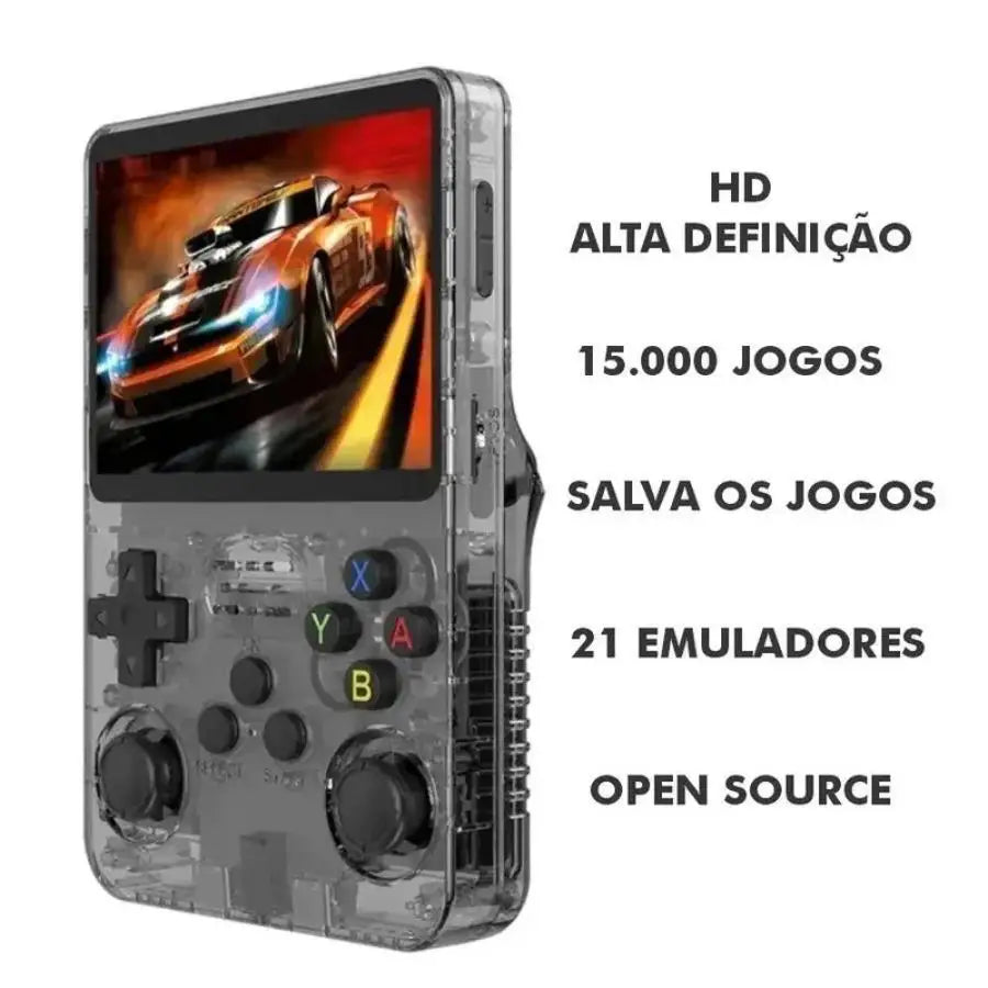 Console Portátil R36S Retrô com 15.000 Jogos Clássicos