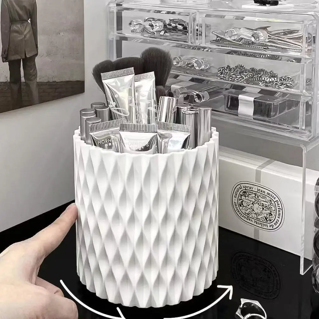Organizador Giratório 360° para Pincéis de Maquiagem com 5 Compartimentos