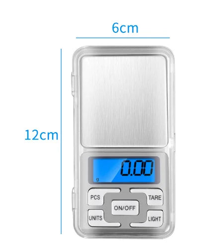 Mini Balança Digital de Precisão 0,1g a 500g – Portátil e Compacta