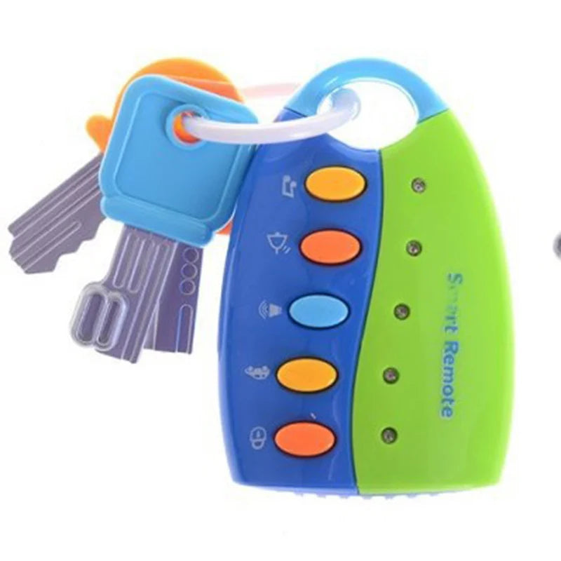 Brinquedo Chave de Carro Musical Infantil com Sons e Botões Interativos – Rosa ou Azul