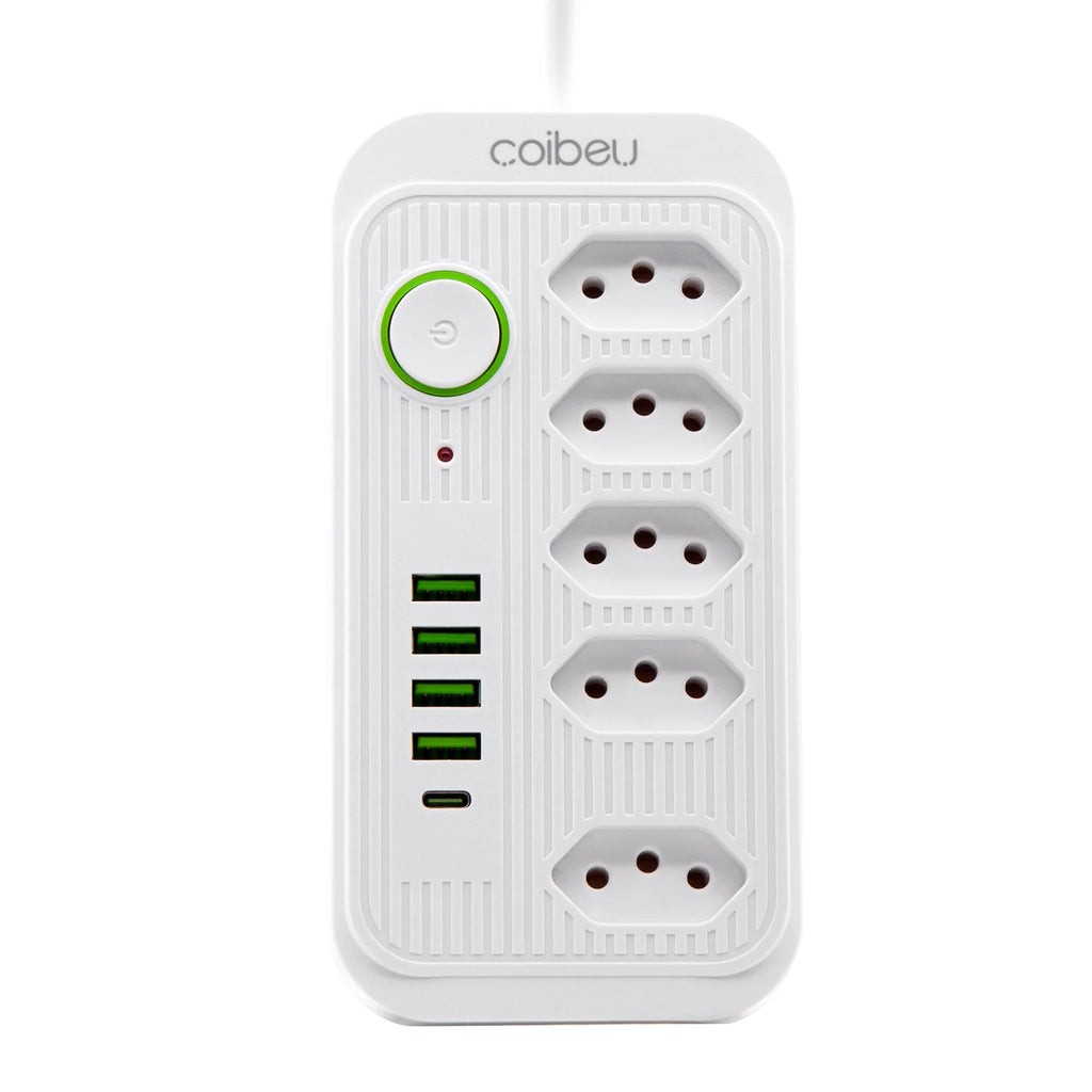Extensão Elétrica com Tomadas e USB – Filtro de Linha Bivolt 110V/220V 10A