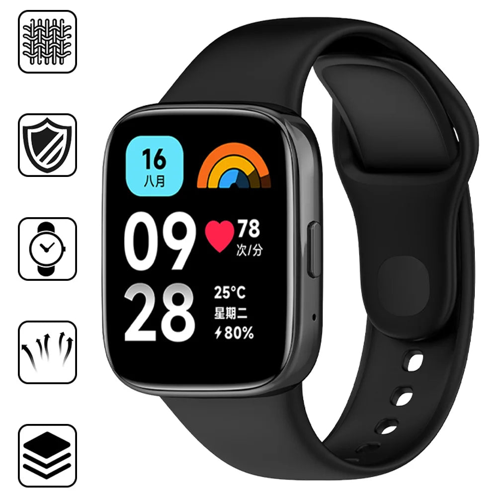 Pulseira Esportiva de Silicone para Xiaomi Redmi Watch 3 Active e 3 Lite – Respirável
