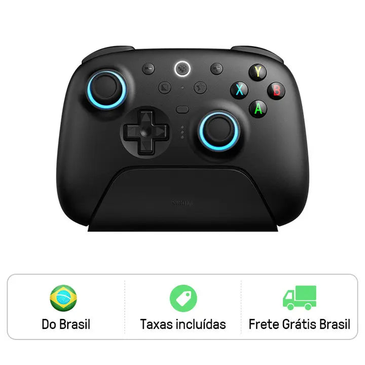 Controle 8BitDo Ultimate 2 Wireless com Joysticks TMR, RGB e Gatilhos Hall – PC e Android