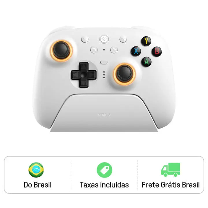 Controle 8BitDo Ultimate 2 Wireless com Joysticks TMR, RGB e Gatilhos Hall – PC e Android