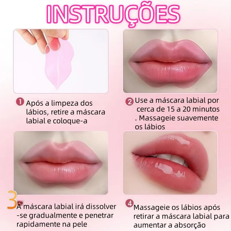 Kit com 10 Máscaras Labiais Hidratantes DADIVA – Cuidados para os Lábios