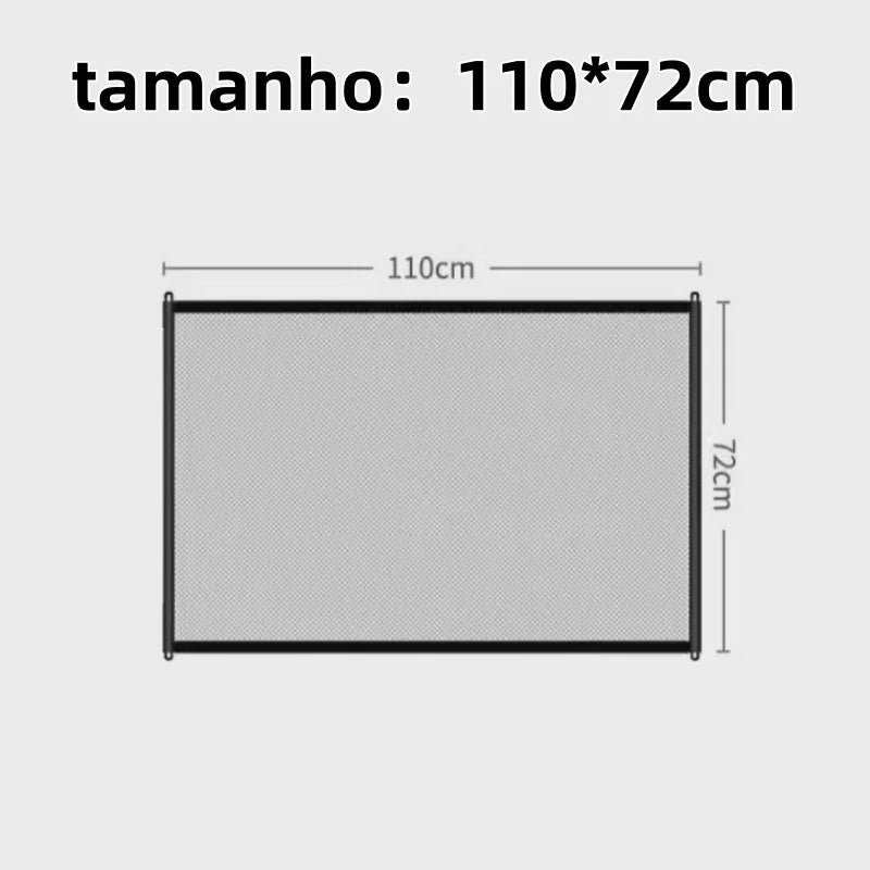Barreira Pet em Tela de Nylon com Ganchos Adesivos para Portas e Passagens – 110 ou 180cm