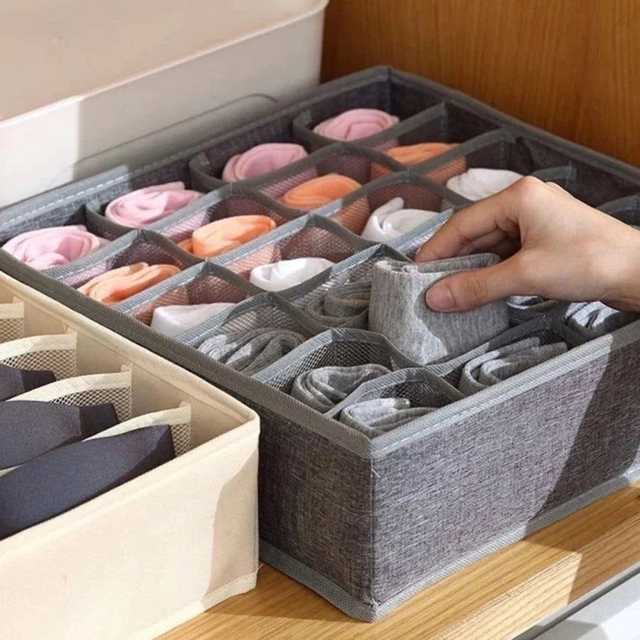 Organizador de Gavetas e Roupas Íntimas com 24 Divisórias – Dobrável e Multiuso