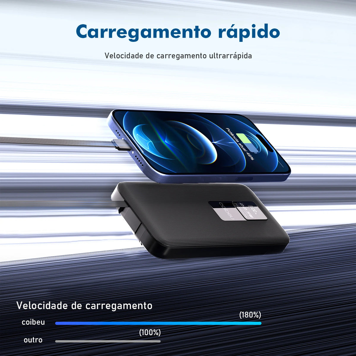 Power Bank Portátil 23W – Bateria Externa 10.000mAh ou 20.000mAh