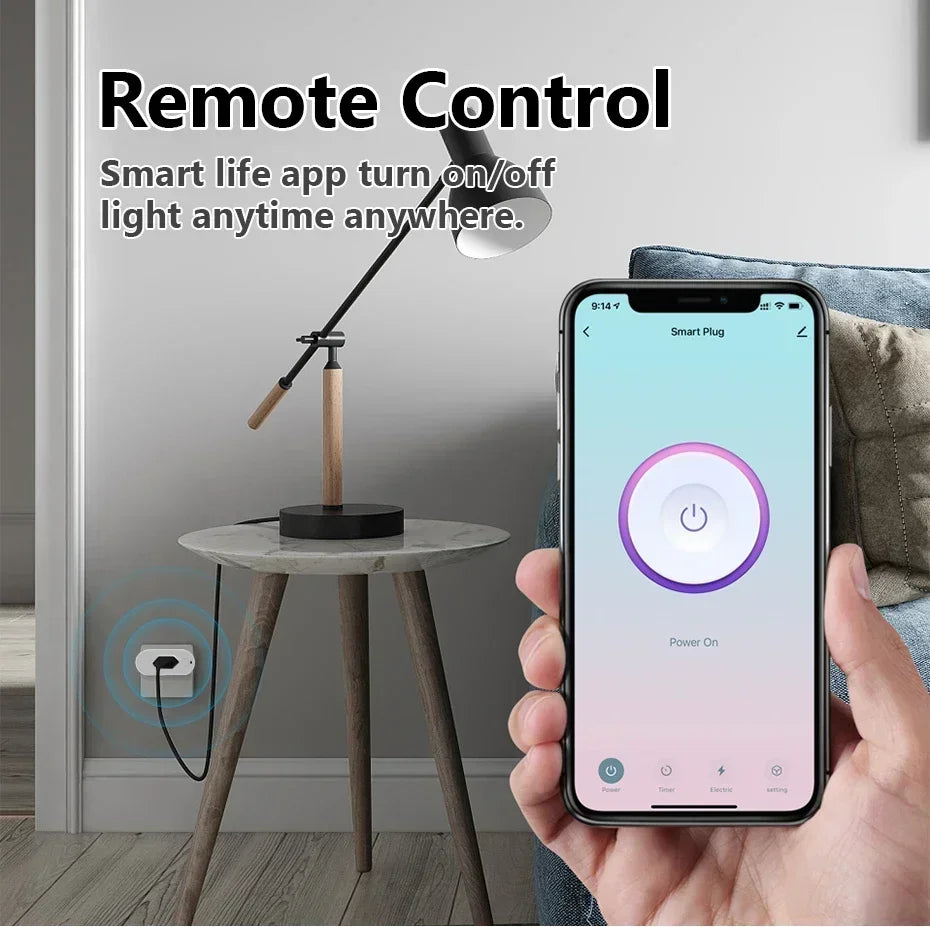 Tomada Inteligente Wi-Fi Tuya 20A com Monitoramento de Energia – Alexa e Google Home