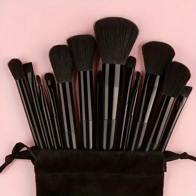 Kit de Pincéis de Maquiagem com Cerdas Sintéticas – 10, 12 ou 13 Peças