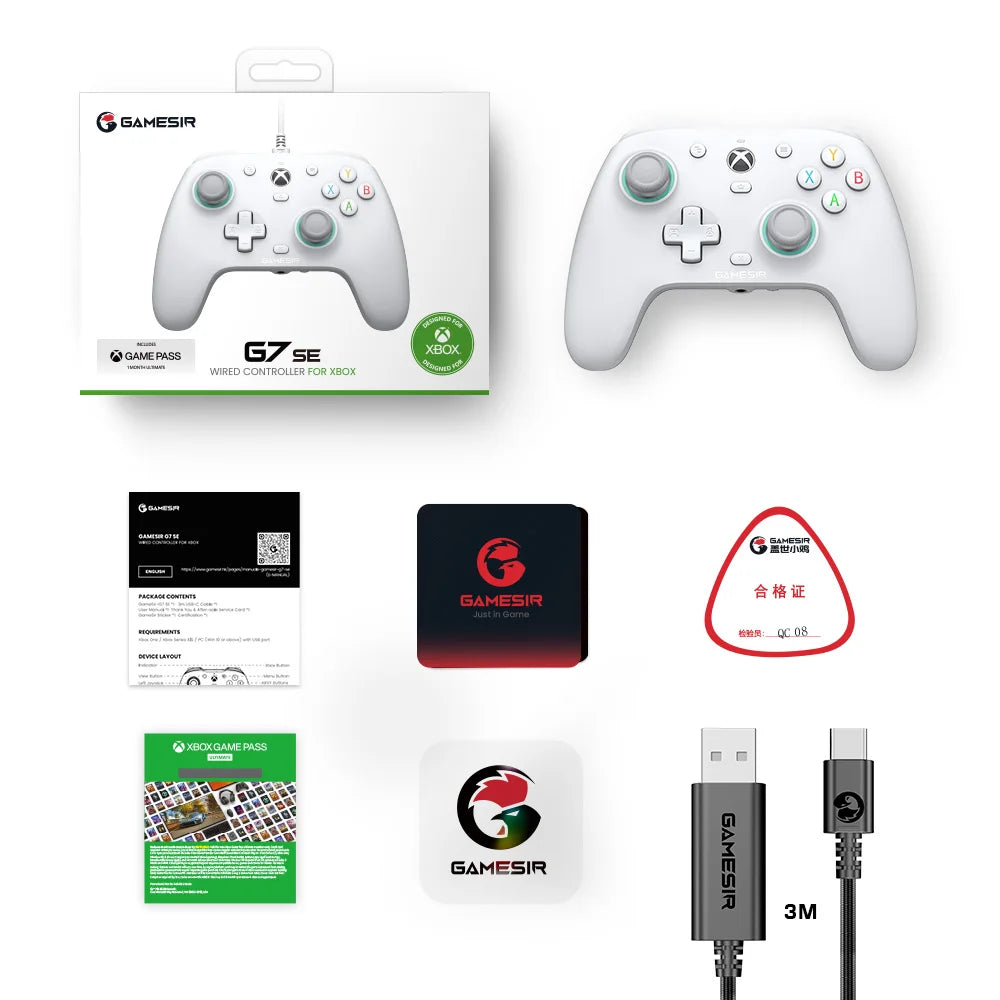 Controle GameSir G7 SE com Hall Effect para Xbox Series, Xbox One e PC – Com Fio