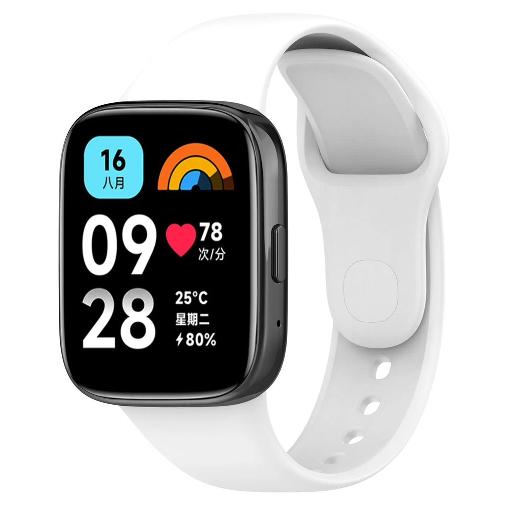 Pulseira Esportiva de Silicone para Xiaomi Redmi Watch 3 Active e 3 Lite – Respirável