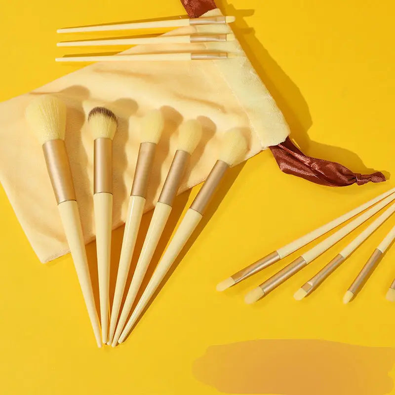 Kit de Pincéis de Maquiagem com Cerdas Sintéticas – 10, 12 ou 13 Peças