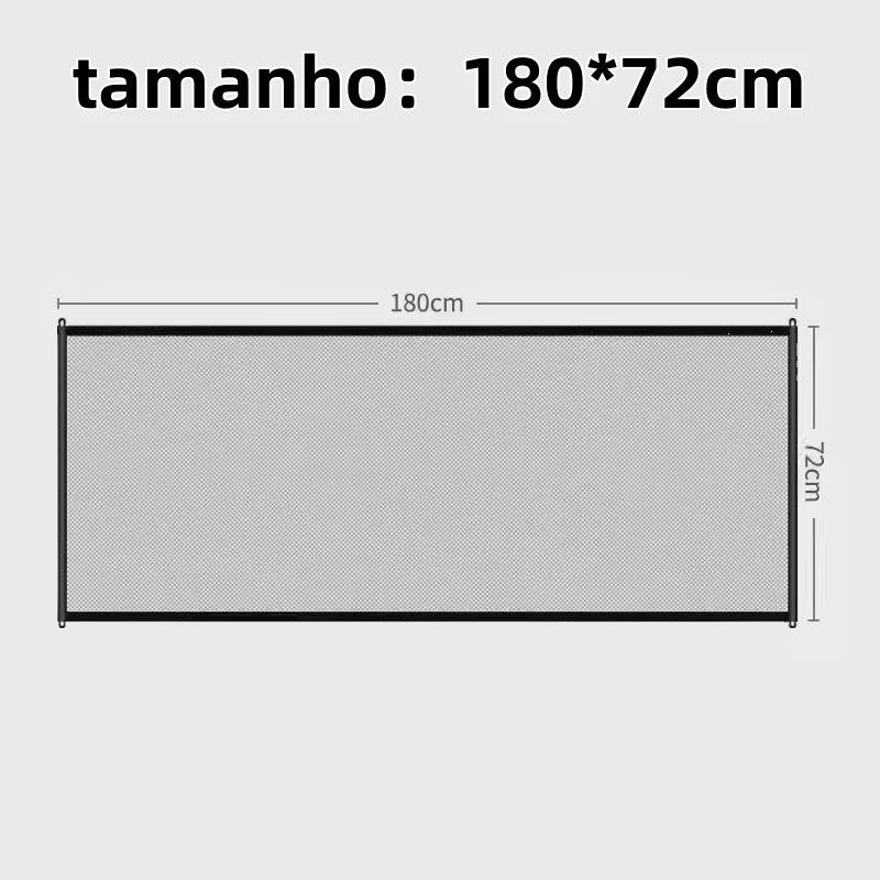 Barreira Pet em Tela de Nylon com Ganchos Adesivos para Portas e Passagens – 110 ou 180cm