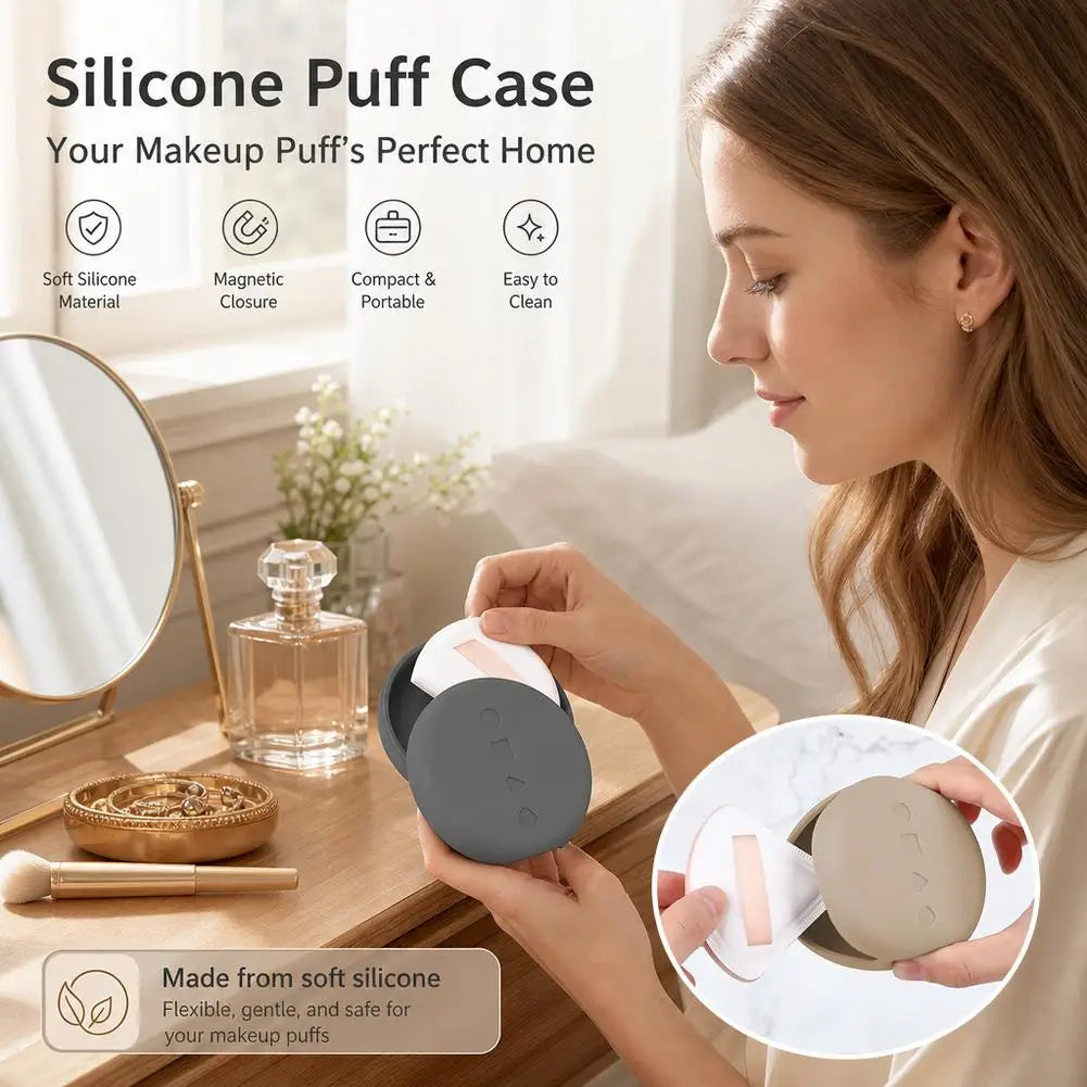 Estojo de Silicone para Pincéis de Maquiagem com Fechamento Magnético – Portátil