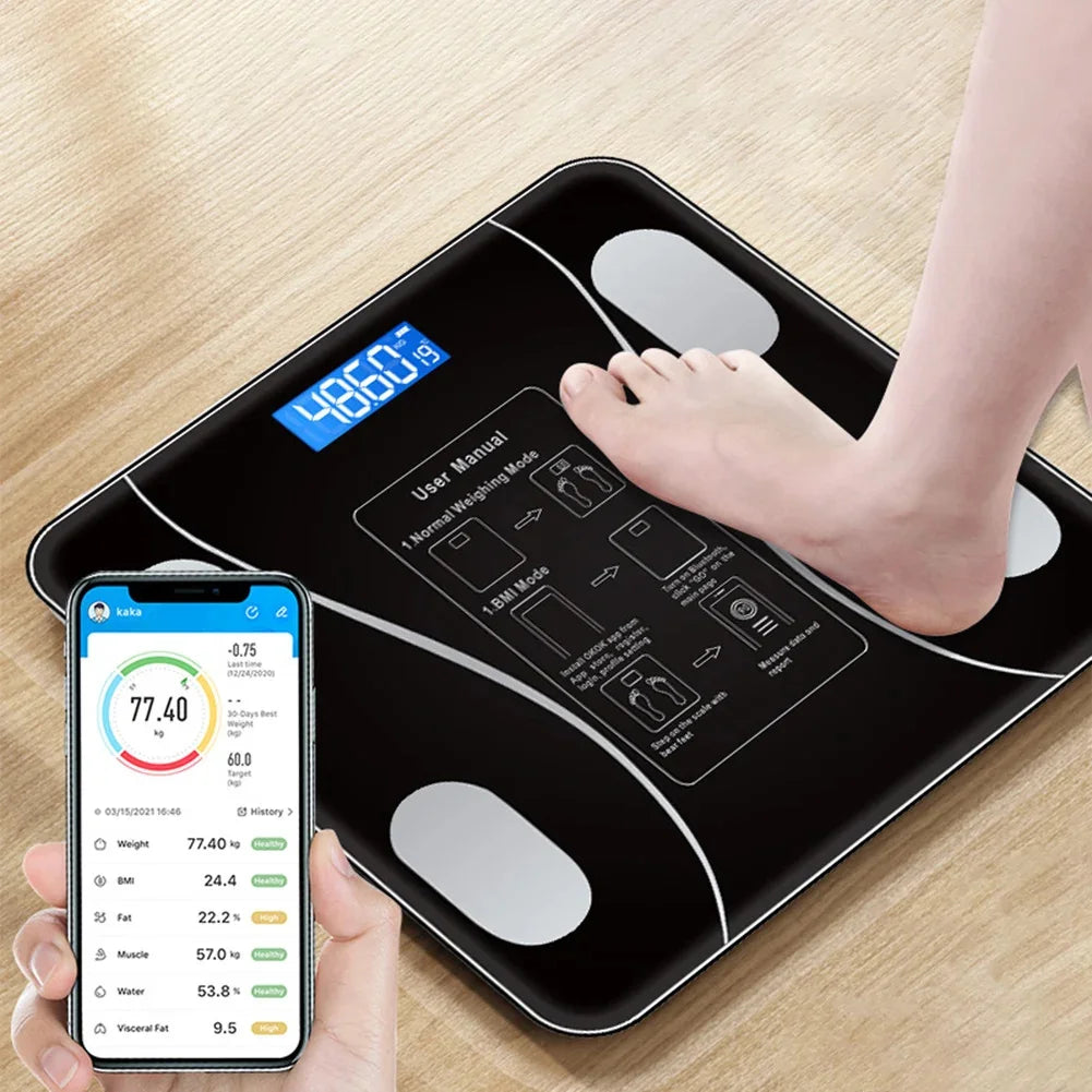 Balança Digital Inteligente Bluetooth até 180kg com App e Análise Corporal
