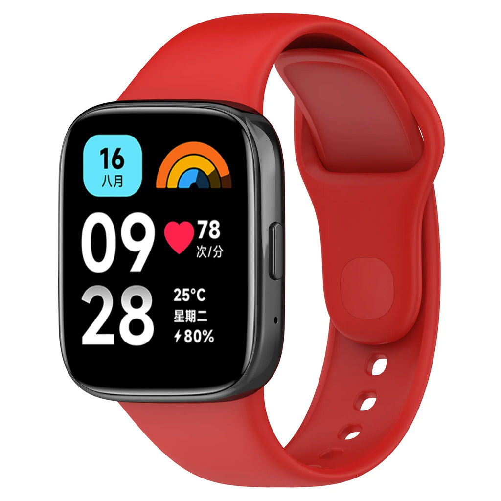 Pulseira Esportiva de Silicone para Xiaomi Redmi Watch 3 Active e 3 Lite – Respirável