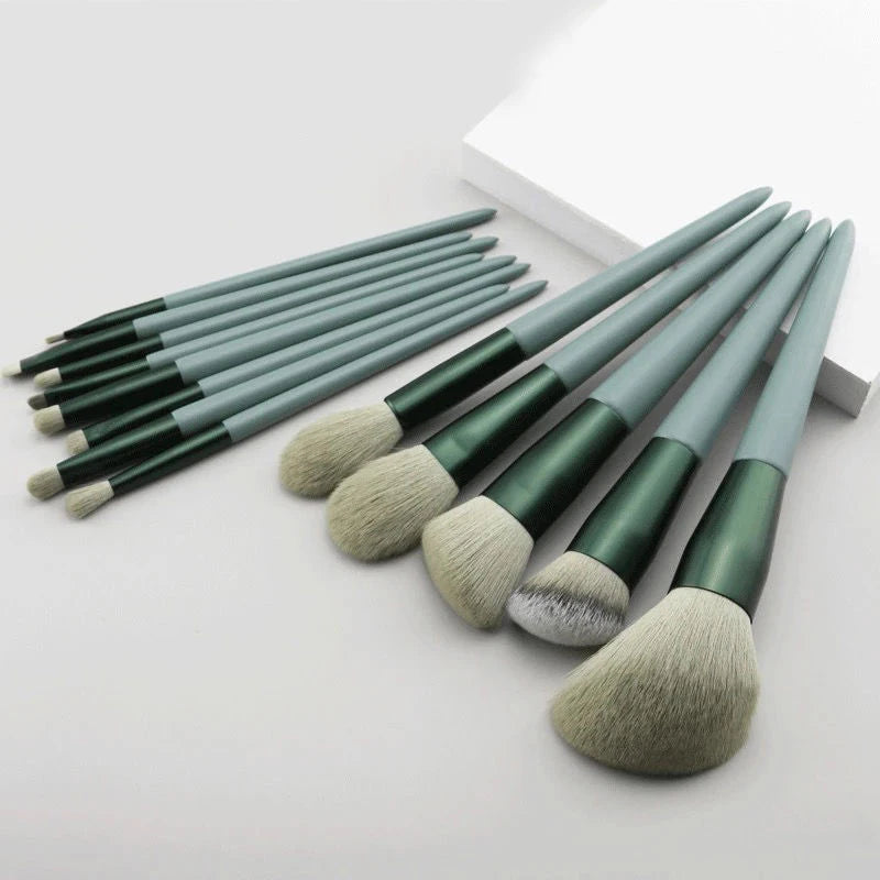 Kit de Pincéis de Maquiagem com Cerdas Sintéticas – 10, 12 ou 13 Peças