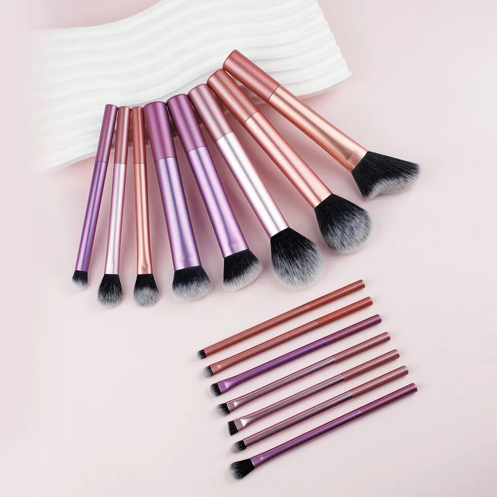 Kit de Pincéis de Maquiagem com Cerdas Sintéticas – 8, 12 ou 15 Peças