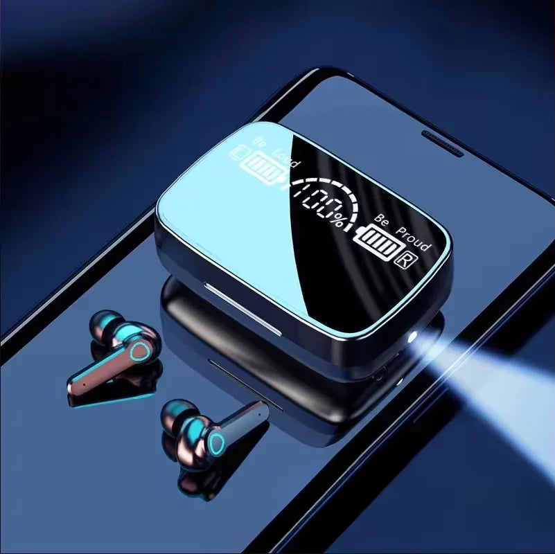 Fone Bluetooth M19 TWS com Estojo Power Bank e Display LED