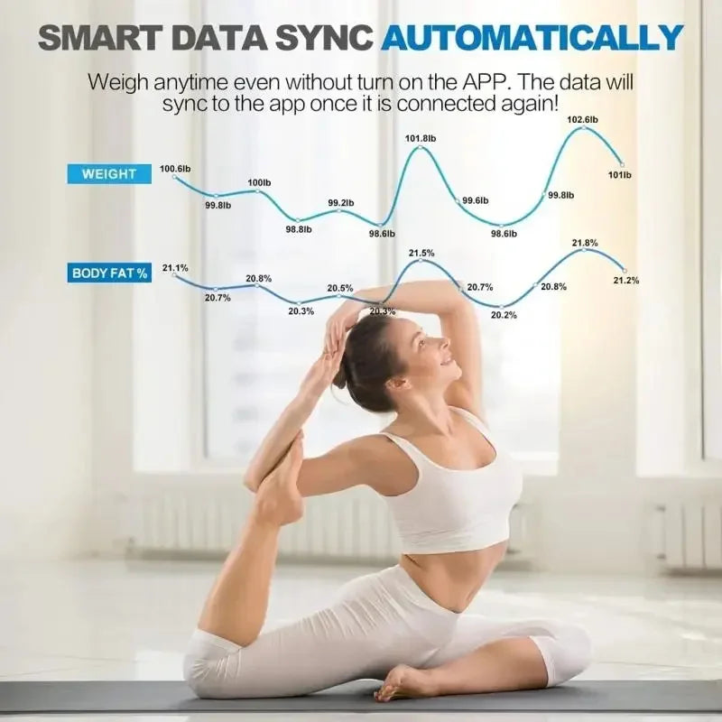 Balança Digital Inteligente Bluetooth até 180kg com App e Análise Corporal