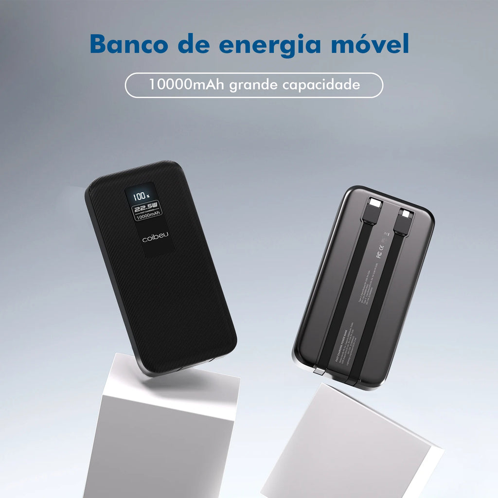 Power Bank Portátil 23W – Bateria Externa 10.000mAh ou 20.000mAh