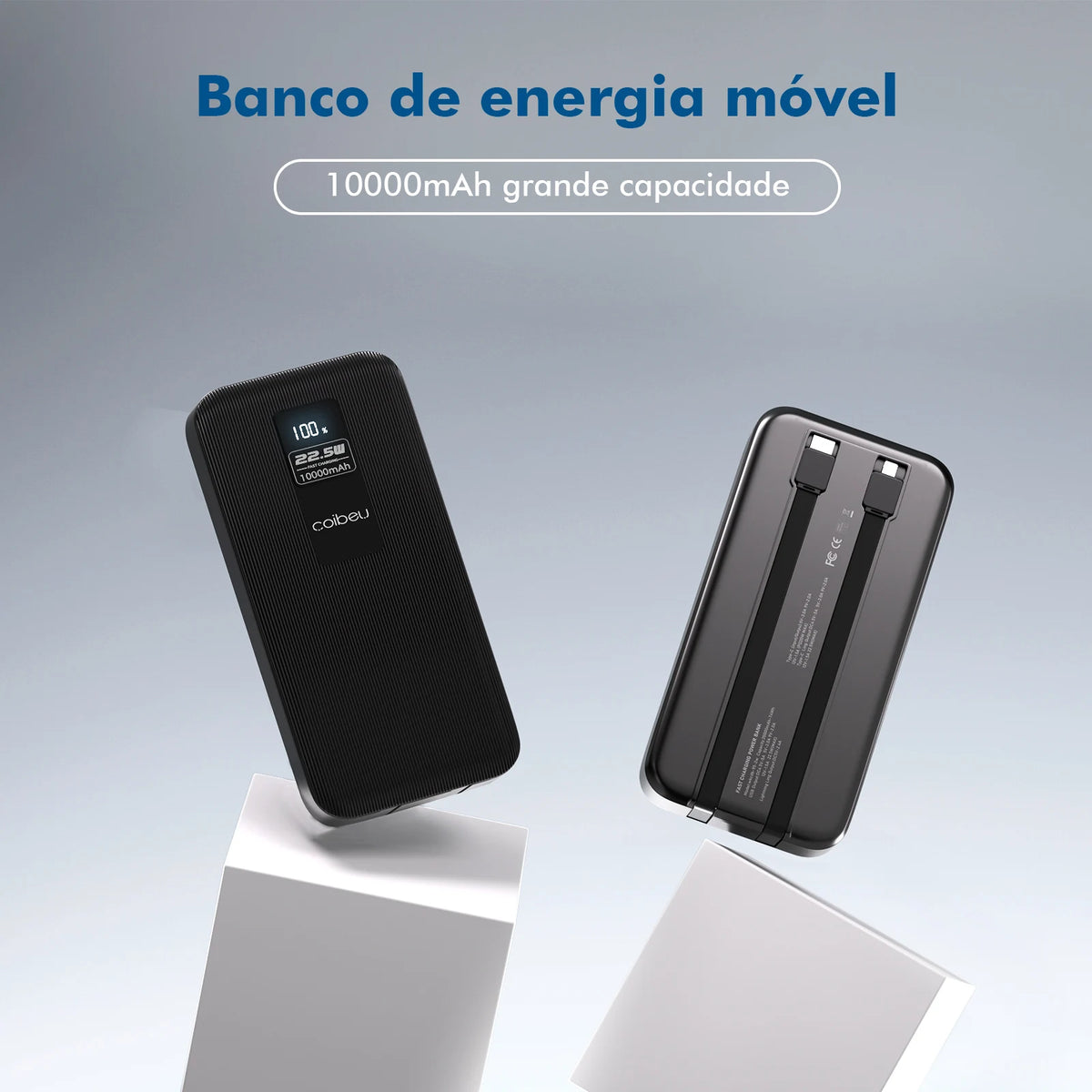 Power Bank Portátil 23W – Bateria Externa 10.000mAh ou 20.000mAh